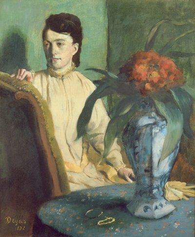 Vrouw met de Oosterse Vaas, 1872 door Edgar Degas